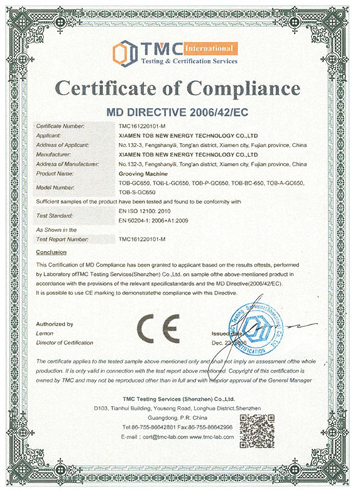 Battery Grooving Machine CE certificate
